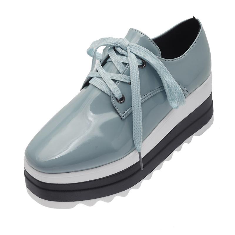 Fashion 2025Women's Thick-soled Sneakers Luxury Leather Casual Shoes Designer Platform Height Increasing Shoes for Women Lace Up Loafers