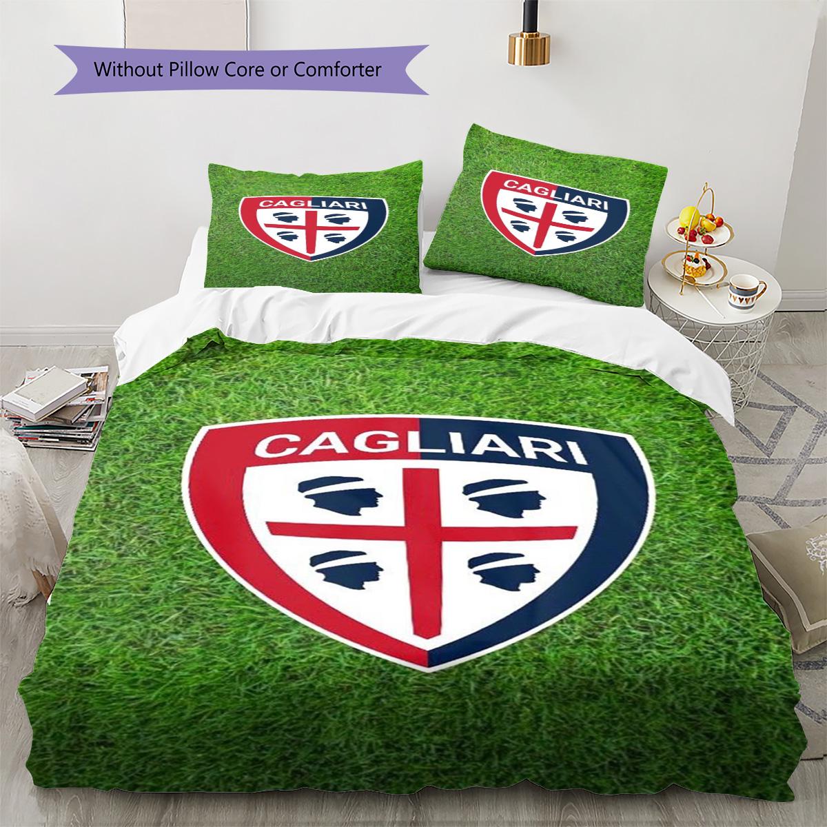 Cagliari Calcio raksta gultasveļas komplekts: segas