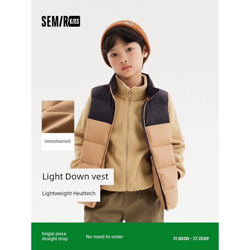 

Senma Kids Children s Clothing Vest 2024 New Arrival Boys Fashion Stand-up Collar down Jacket Winter Girl Heattech Outwear Khakis 50677 105
