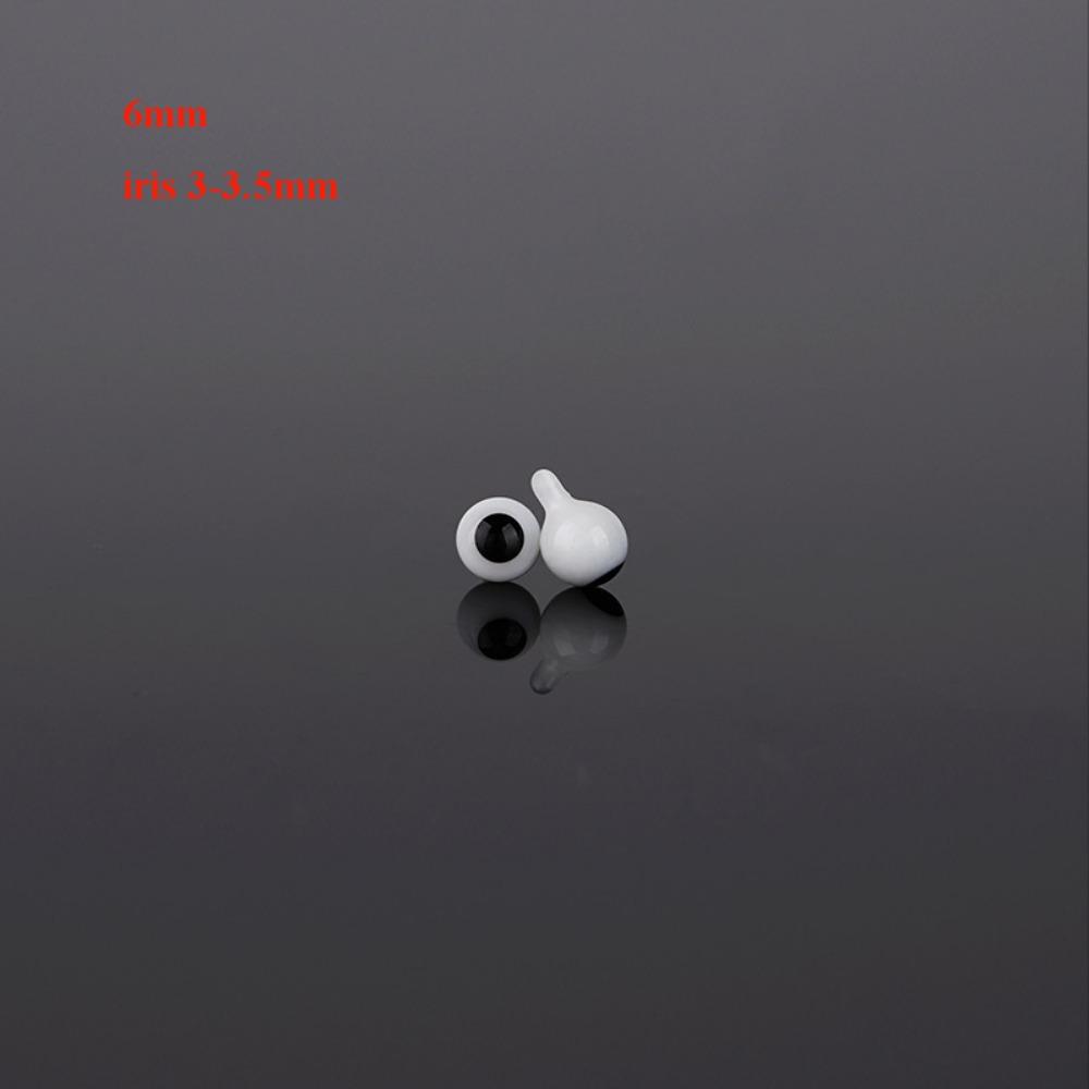 4mm 6mm 8mm 10mm Glass Eyes Eyeball Handle Style Black DIY Doll Making Crafts Accessories Safety Animal Toys