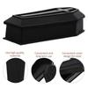 6pcs Mini Black Coffin Box Halloween Decorations for Cross Lid Coffin Box Tricky Prop Party Decor for Haunted House Orna