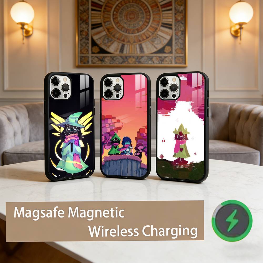 Game D-Deltarune Ralsei Telefoonhoesje Voor iPhone17,16,15,14,13,12,11 Plus,Pro Max Magnetisch Voor Magsafe Draadloos Opladen