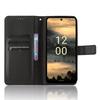 For Nokia XR21 Shockproof Wallet Phone Case PU Leather Diamond Texture Cover with Stand