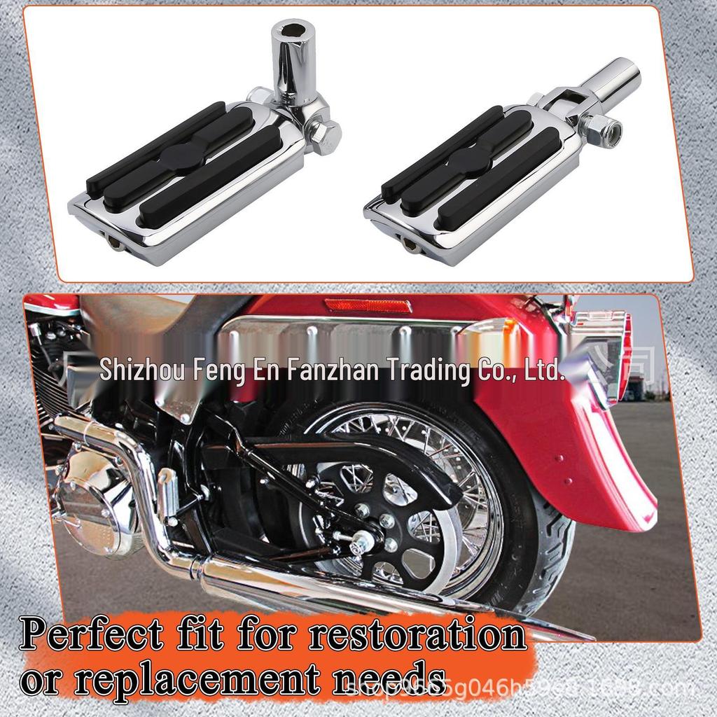 Chrome Rear Passenger Footrest Cover Kit for Harley Fat Boy Softail 2000-2006