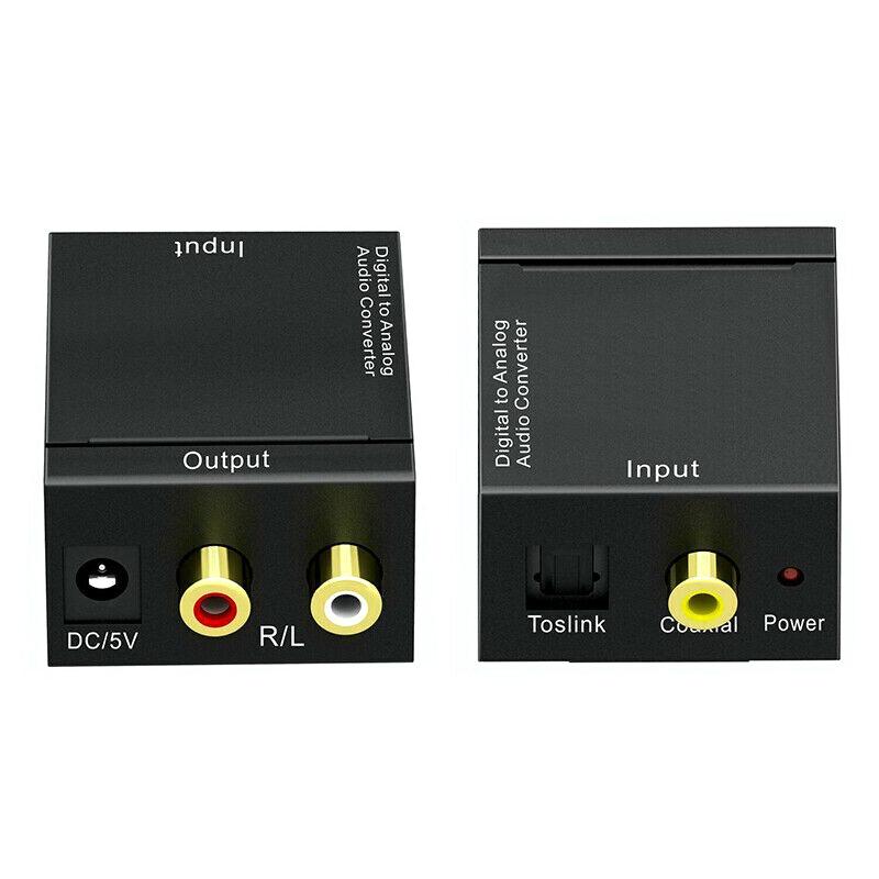 Optical Coaxial Toslink Digital To Analog Audio Converter Adapter Rca L/R 3.5Mm