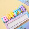 Smokeless Macaron Color Letter Birthday Cake Candle Cake Accessories for Party Supplies Colorful Colorful Birthday Candles