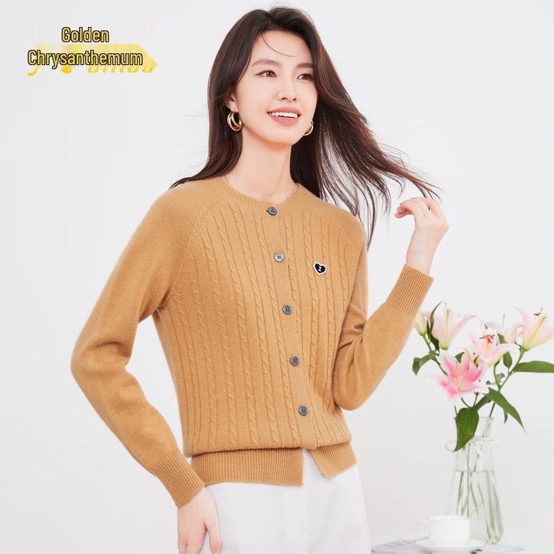 Women's 100% Pure Wool Knit Cardigan