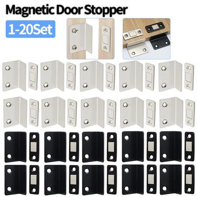 1-20 set magnetické skříňky zachycovače magnetových zarážek dveří skrytý zavírač dveří se šroubem pro kování skříňového nábytku