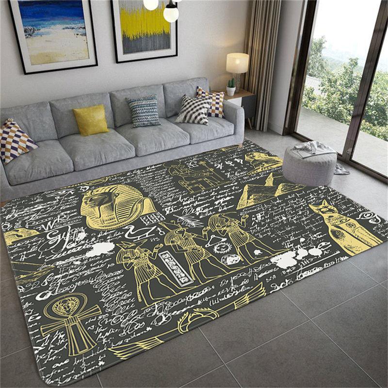 Oude Egypte Cultuur Gedrukt Vloermat Woonkamer Decoração vintage Tapijt Slaapkamer Vloerkleed Deur Tapete Decoração de casa