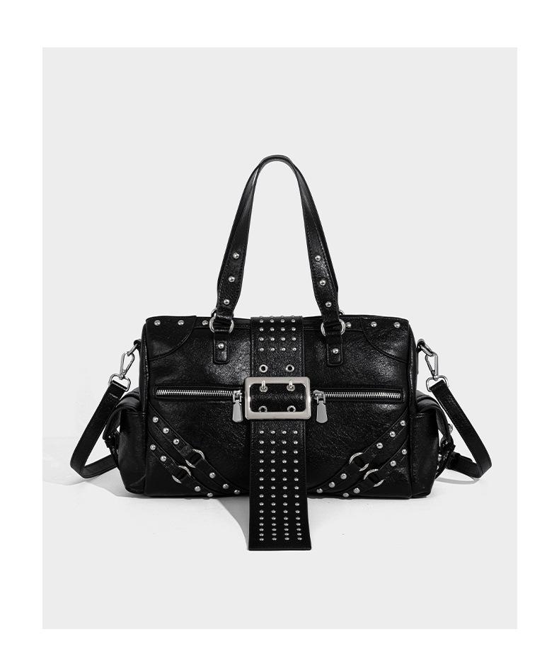 Large Capacity Punk Style Rivet Crossbody Bag - Trendy, Casual, Versatile Women's Shoulder Bag