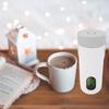 Fierbător Electric de Călătorie Calarget cu Cablu Mic pentru Cafea, Spumător de Lapte cu Mâner 350ml pentru Mașină