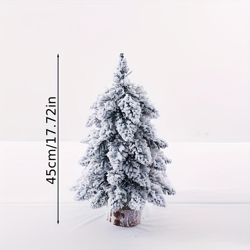 Tabletop Christmas Tree Includes Small White Wood Base for Table Desk Farmhouse Porch Christmas Decoration
