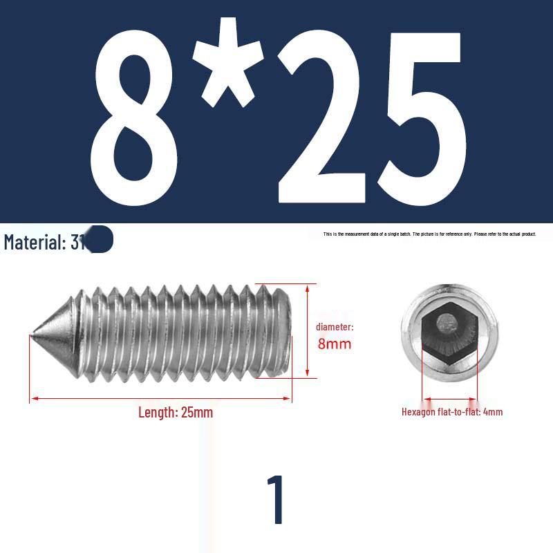 12.9 Edelstahl 304 Innensechskant Kegelspitze Gewindestift M2/M3