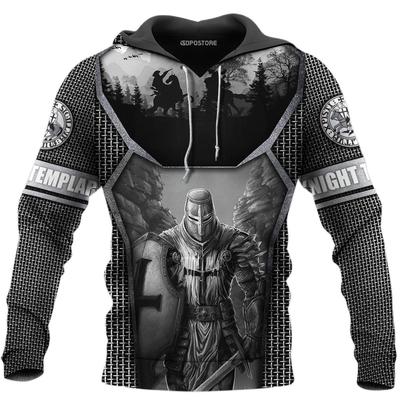 Newest Knights Templar 3D Printed Hoodies Men Fashion Hooded Casual Daily Loose Sweatshirts Personality Pullover Jacket