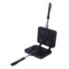 Aluminum Waffle Maker Cake Pan with Handle Black