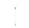 Fashion Christian Cross Necklace For Women Religious Rosary Pendant Gold Silver Color Chain Choker Female Jewelry Accessories