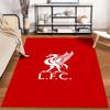 Liverpool Team Crest Rug on Red Background Suitable for use as an anti-slip game mat for living room and bedroom sofas