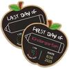 First and Last Day of School Chalkboard 9.8" Double Sided Reble Back To School Sign for Kids Girls Boys Preschool Pre-K Kindergarten 1st Grade Photo