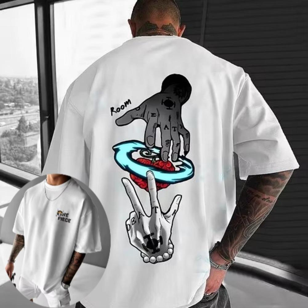 One Piece Summer Men's T-shirt Anime Trafalgar D. Water Law Autumn Boys' Children's Short-sleeved Niche Parent-child Outfits