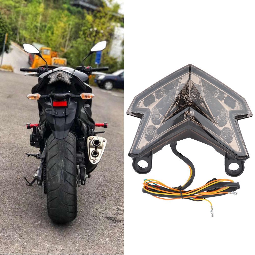 Motorcycle LED Tail Light Lamp Brake Turn Signal Taillight for    800 2013 2014 (Black)