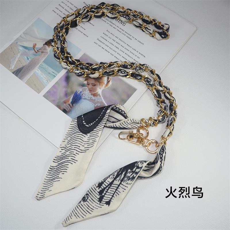 115cm Universal Mobile Phone Wrist Lanyard for Women Girls Silk Scarf Decorative Crossbody Chain Phone Neck Strap Hanging Cord
