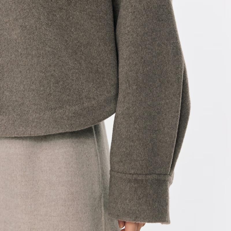 JNBY Women's Wool Blend Shirt Collar Coat