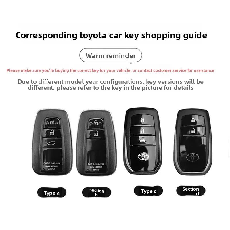 svagd6 ABS Zinc Alloy Car Key Cover Case For Toyota RAV4 Highland Coralla Hilux Fortuner Land Cruiser Camry Crown Keychain Accessories