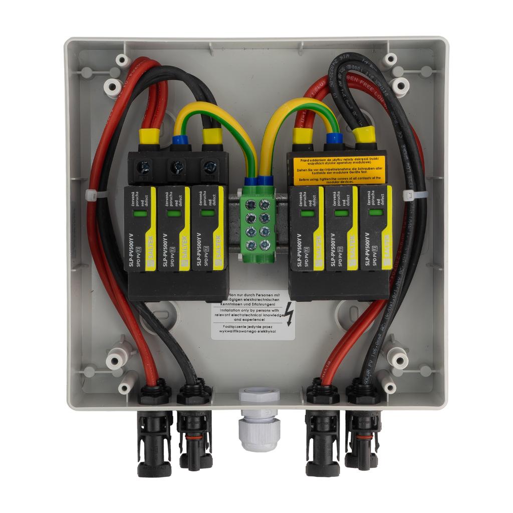 Photovoltaic Distribution Board Pv Dc 1000V T2 Surge Arresters Slp-Pv1000 V/Y Saltek 2-String Ip65 Solar Surface-mounted Doktorvolt Dv-6449-Fot