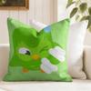 DDuolingo Owl DDuo Cushion Cover Eco Linen Pillow Case DoubleSided Print Breathable Durable Zipper Home Decor Gift