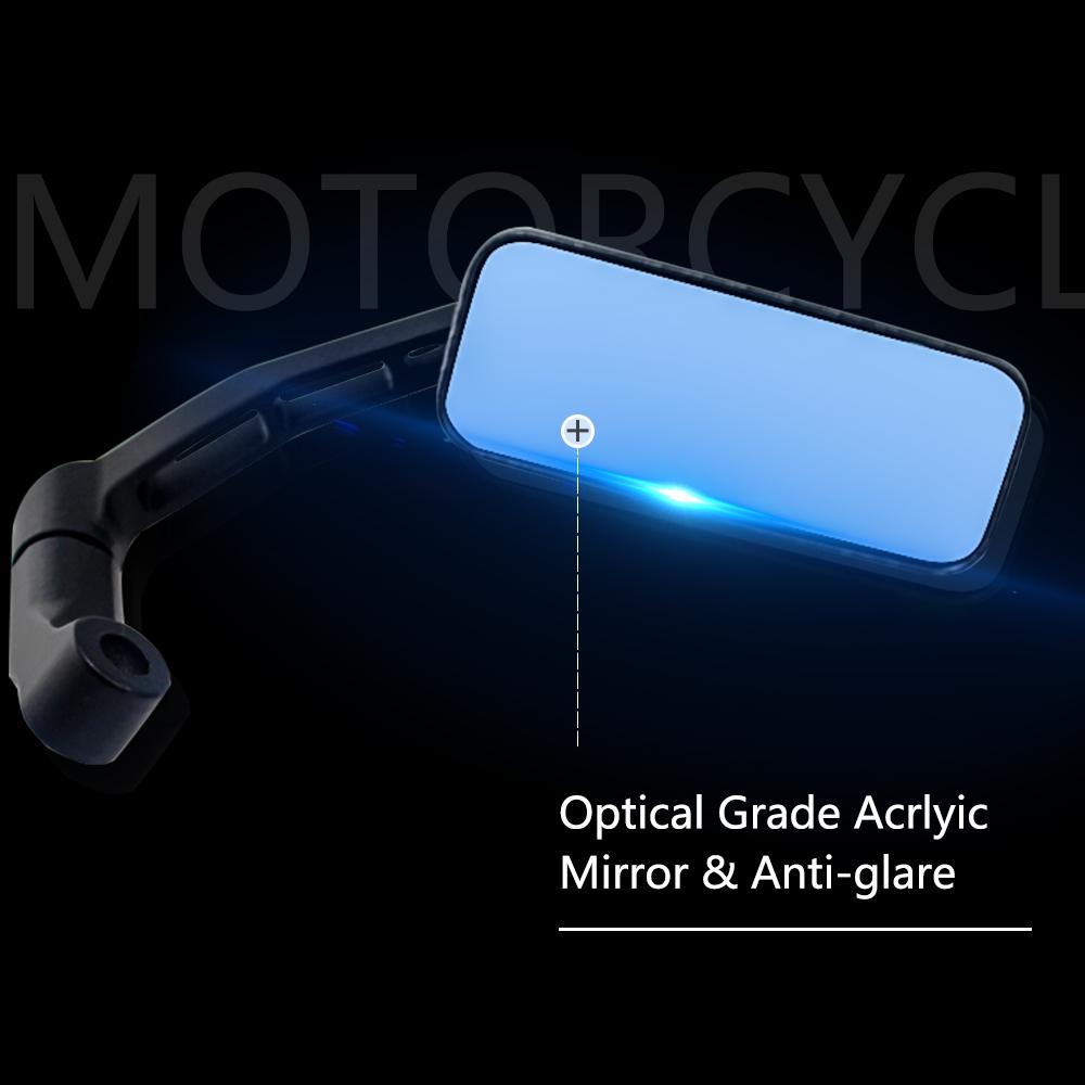 Univerzální 8mm 10mm motocyklová zpětná zrcátka z uhlíkových vláken, příslušenství pro motocykly, řídítka, zrcátko pro skútr