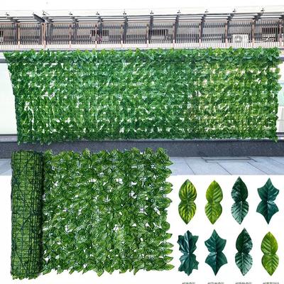 Artificial Leaf Patio Decoration Faux Ivy Vine Leaf Fence Net Greenery Panel Green Wall Fence