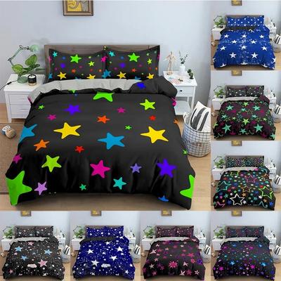 Star Pattern Duvet Cover Colorful Stars Print Quilt Covers For Bedroom Single Twin Queen King Bedding Set Home Decor