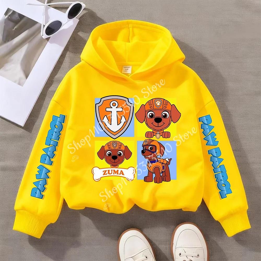 Paw Patrols Sweatshirt Chase Skye Anime Cartoon Print Cotton Fashion Casual Sports Thin Tops Spring Autumn Kids Clothes Gifts