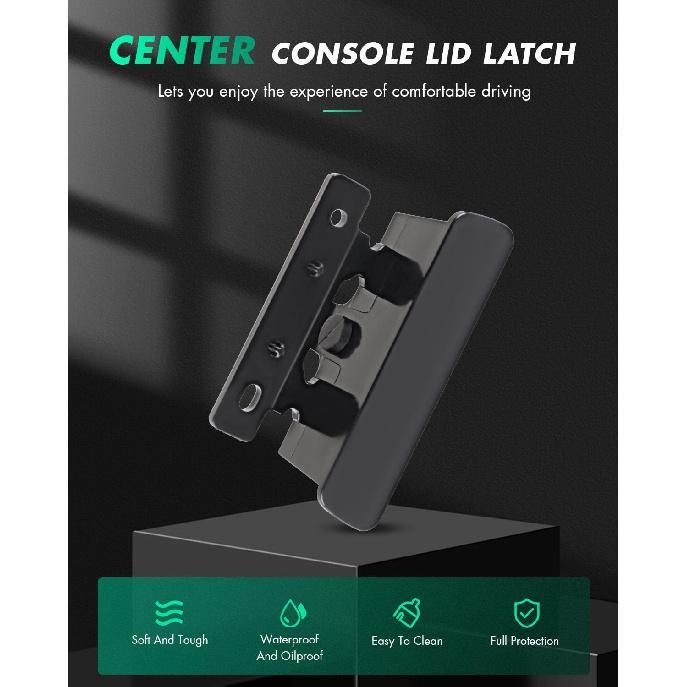 

SCITOO Center Console Lid Latch Fit for 2007-2013 For Chevy Avalanche Black Armrest Cover Replacement 2086415,20864153,20864154