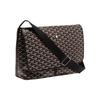 Goyard CAPETIEN Canvas With Leather Messenger Bag, Shoulder Bag, Crossbody Bag Medium Unisex Black CAPETIMMLTY-01CG01P