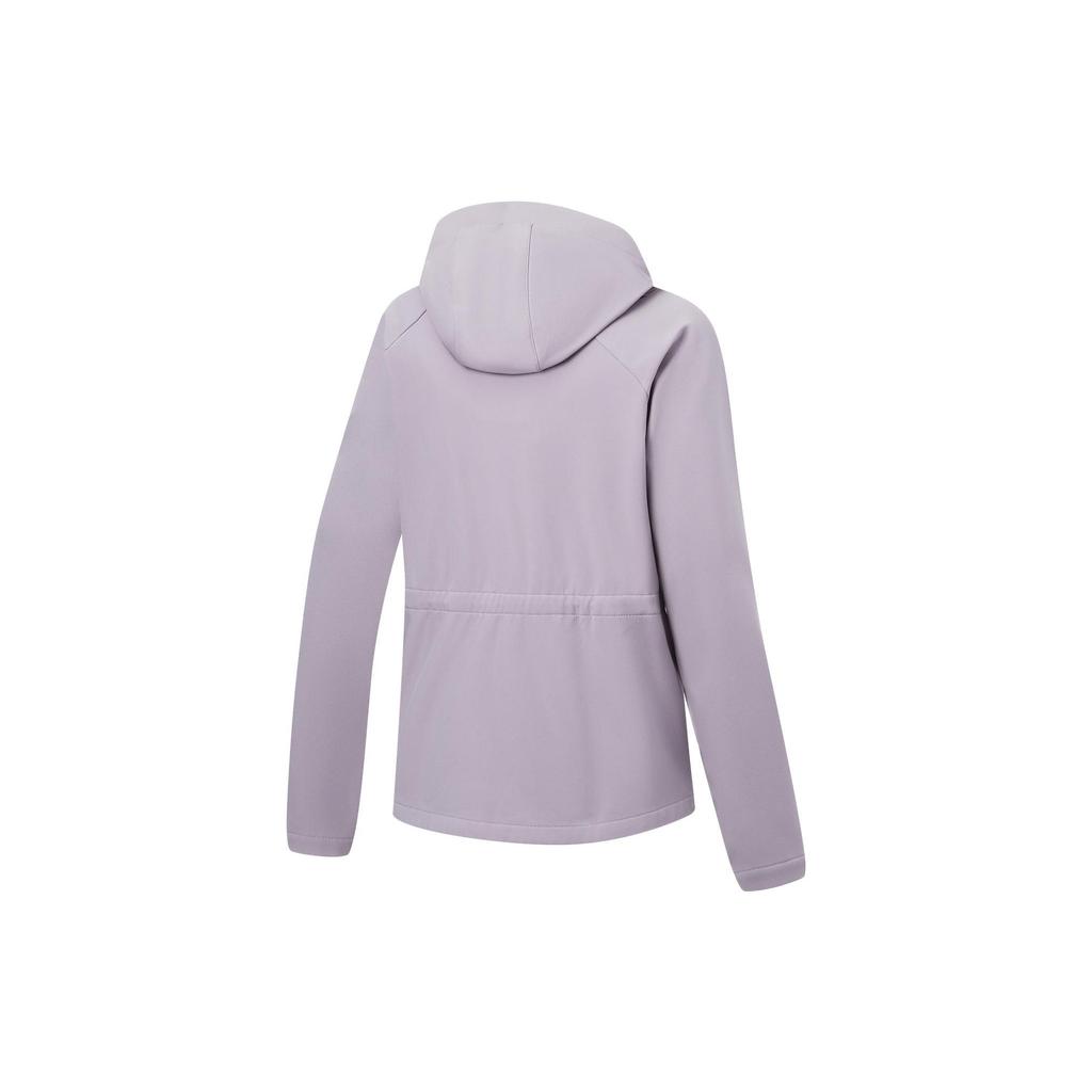 Lining Fitness Series Solid Color Hooded Sports Casual Jacket Women Jacket Luo-Dian-Purple AFDT652-5