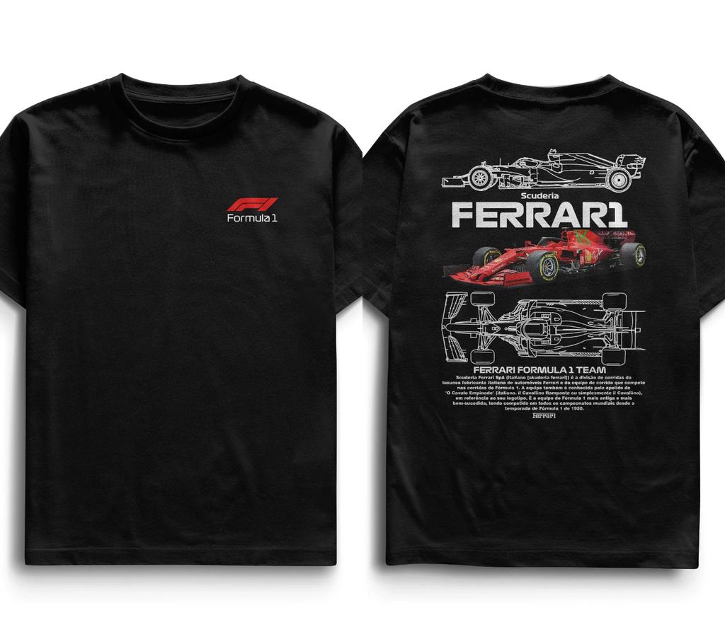 Ferrari Scuderia F1 Tişört Erkek Sokak Hip Hop Günlük Pamuklu Sokak Hip Hop Oversize Y2k Kısa Kollu Kadın Erkek Giyim