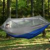 Portable Camping Travel Hammock Hanging Bed with Mosquito Net (Gray   Blue)