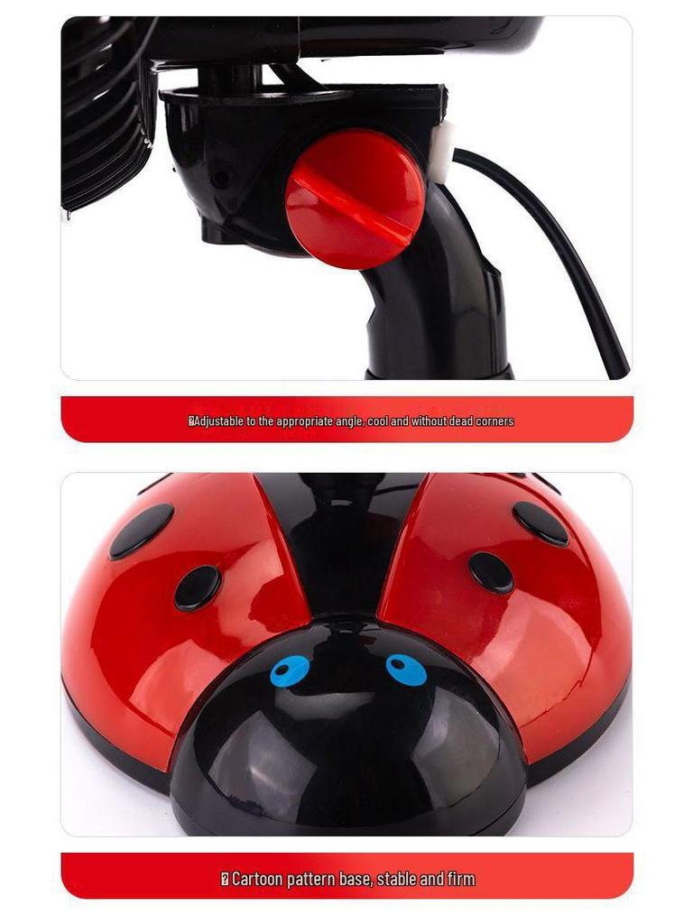 Silent Mini Fan: Cartoon Design for Dorms, Desks, and Offices