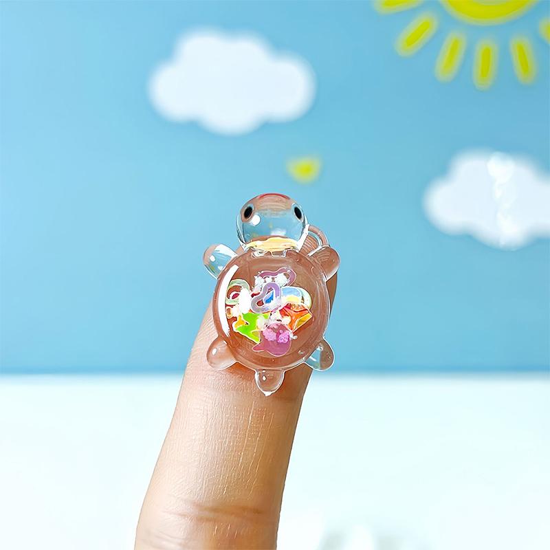5Pcs Cute Mini Luminous Turtle Home Decoration Crafts Miniature Figurines Kawaii Desktop Small Ornaments Accessories Gifts