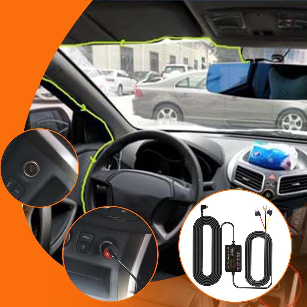 Dashboard Camera Hard Wire Kit, Low Voltage Protection Hardware Kit