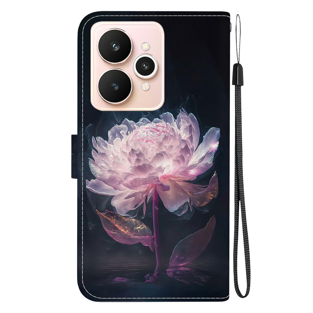 For Realme 15 Pro 5G/15 5G Wallet Phone Case Pattern Printing Leather Flip Cover with Strap