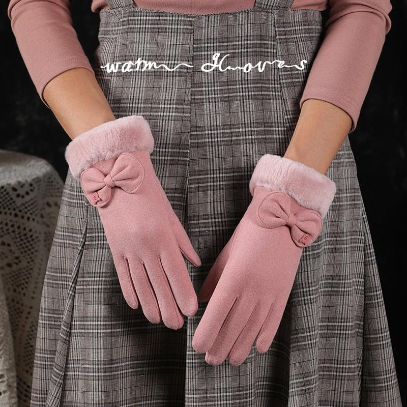 Womens Winter Warm Fleece Lined Touchscreen Gloves Windproof Water Resistant Outdoor Driving Cycling