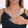 2025 Exquisite Leaf Butterfly Rhinestone Pearl Necklace for Women - Elegant & Fashionable Jewelry