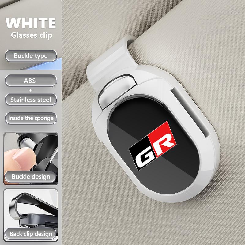 

Car Glasses Clip Metal Frame Auto Sun Visor Eyeglass Holder For Toyota Gazoo Racing TRD Corolla Yaris Chr Auris Rav4 Prado