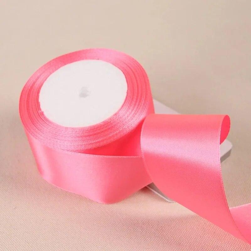 25Yards/Roll 50mm Satin Ribbons Wedding Gift Wrapping Ribbons Bow for DIY Crafts Polyester Christmas Home Decor Accessories Tape