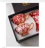 Europäische Leichte Luxus Rose Elegante Knochenporzellan Kaffeetassen - Nischen Ins Stil
