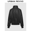 UR Men's 2025 Autumn Retro Stand Collar PU Jacket