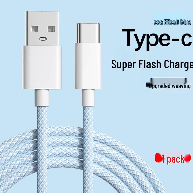 6A Fast Charge USB Type-C Cable for Huawei, Xiaomi, Redmi, Vivo, Honor