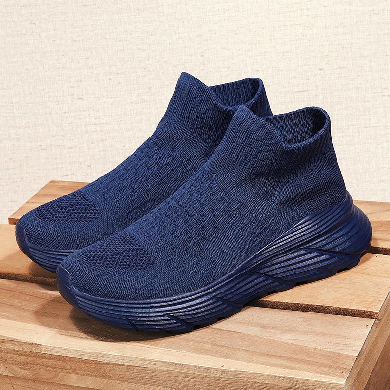 Men Running Walking Sock Shoes Fashion Casual Sneakers Breathable Thick Sole Sport Shoes Lightweight Men Sneakers Casual Shoes